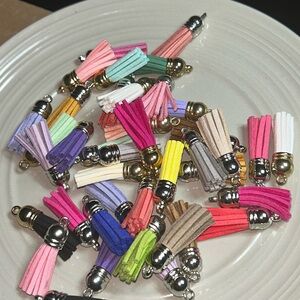 20 random Colorful Tassel Charms